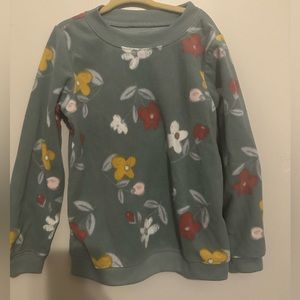 Carter’s Girls Blue Floral Print Fleece Sweatshirt
